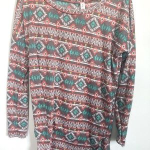Southwestern print top